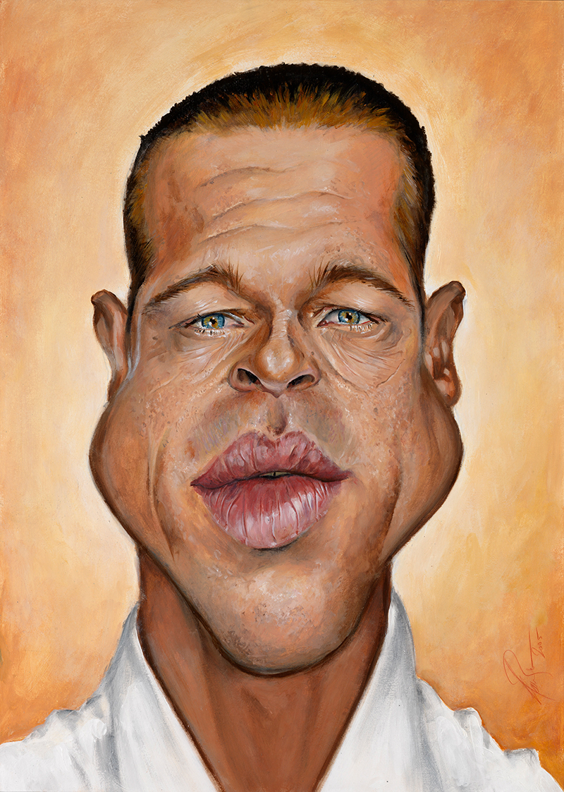 Brad Pitt portrait by Derren Brown