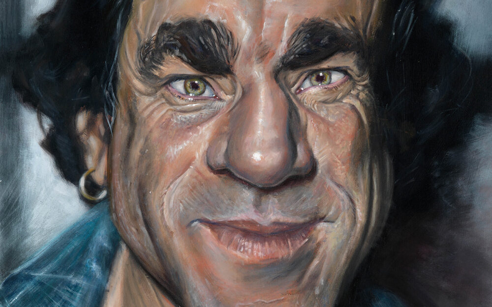 Close-up of Daniel Day-Lewis portrait by Derren Brown