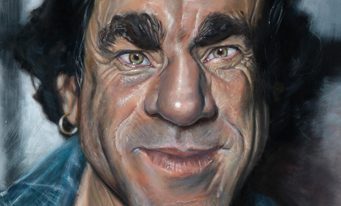 Close-up of Daniel Day-Lewis portrait by Derren Brown