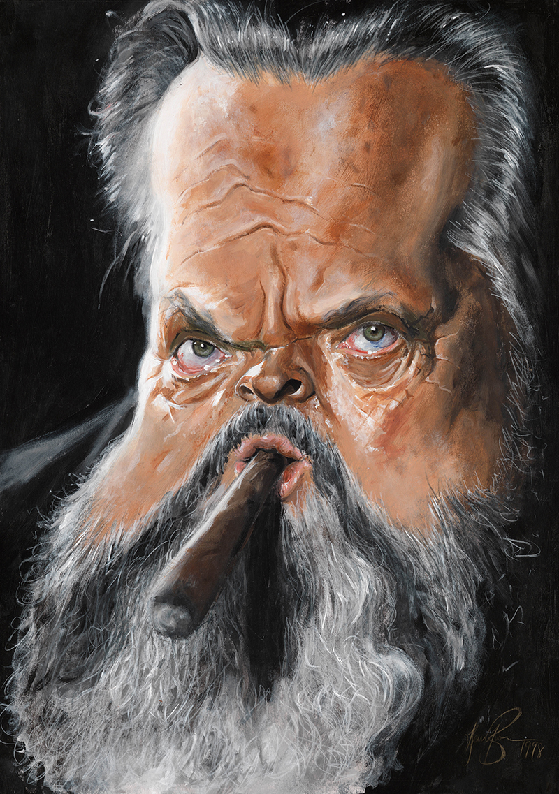 Orson Welles portrait by Derren Brown