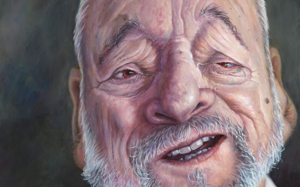 Close-up of Stephen Sondheim portrait by Derren Brown