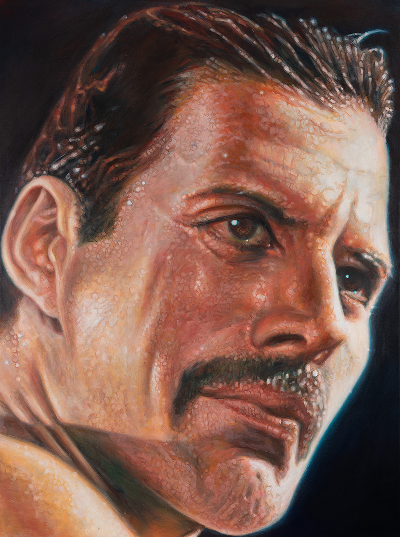 Freddie Mercury portrait by Derren Brown