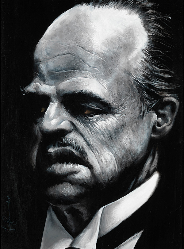 Marlon Brando portrait by Derren Brown