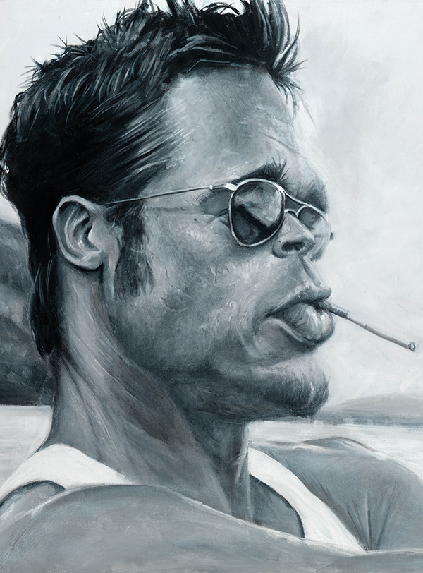 Brad Pitt portrait by Derren Brown