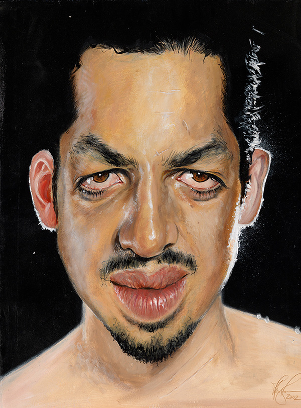 David Blaine portrait by Derren Brown