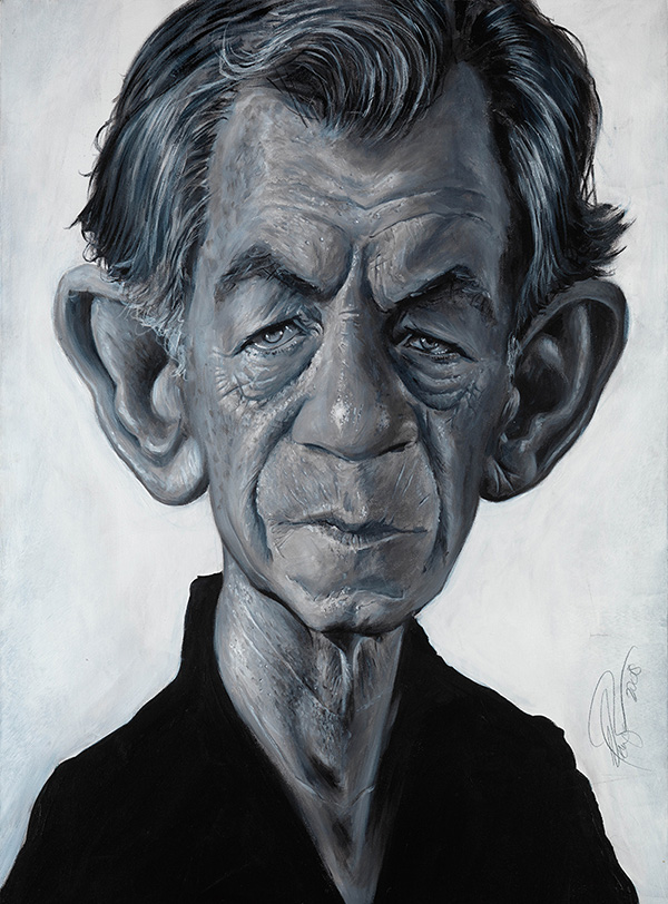 Ian McKellen portrait by Derren Brown