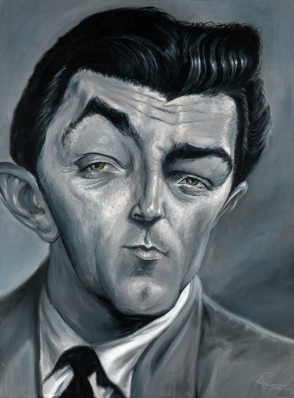 Robert Mitchum portrait by Derren Brown