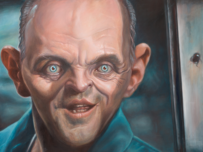 Anthony Hopkins as Hannibal Lecter, portrait by Derren Brown