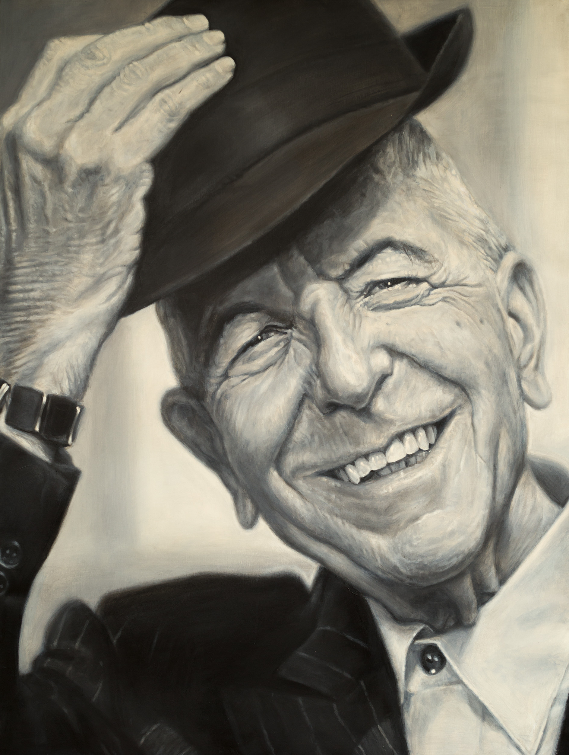 Leonard Cohen portrait by Derren Brown