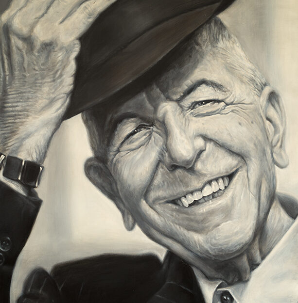Leonard Cohen portrait by Derren Brown