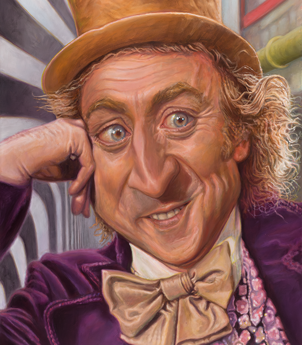 Gene Wilder as Willy Wonka, portrait by Derren Brown